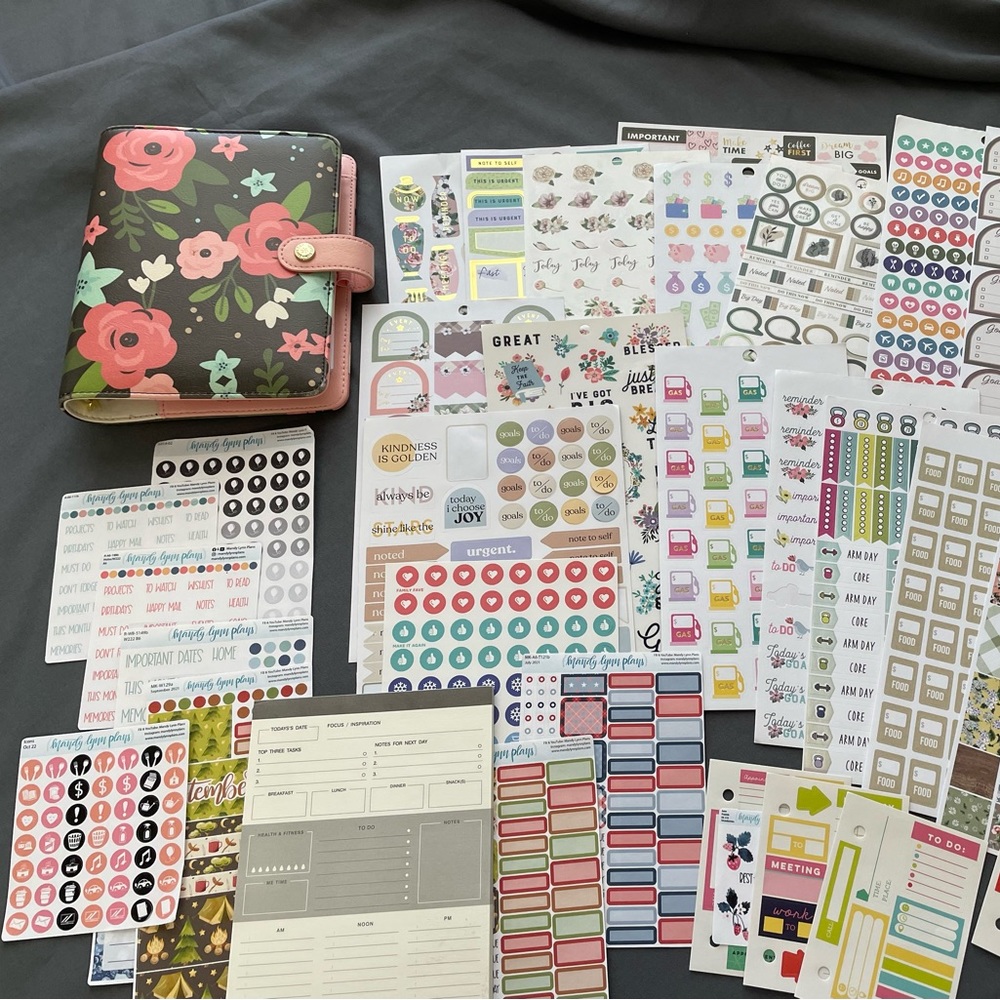 Large planner bundle with stickers